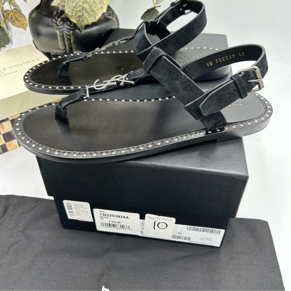 Women’s Saint Laurent to YSL Cassandra sandals size 42 made in Italy - Picture 4 of 9